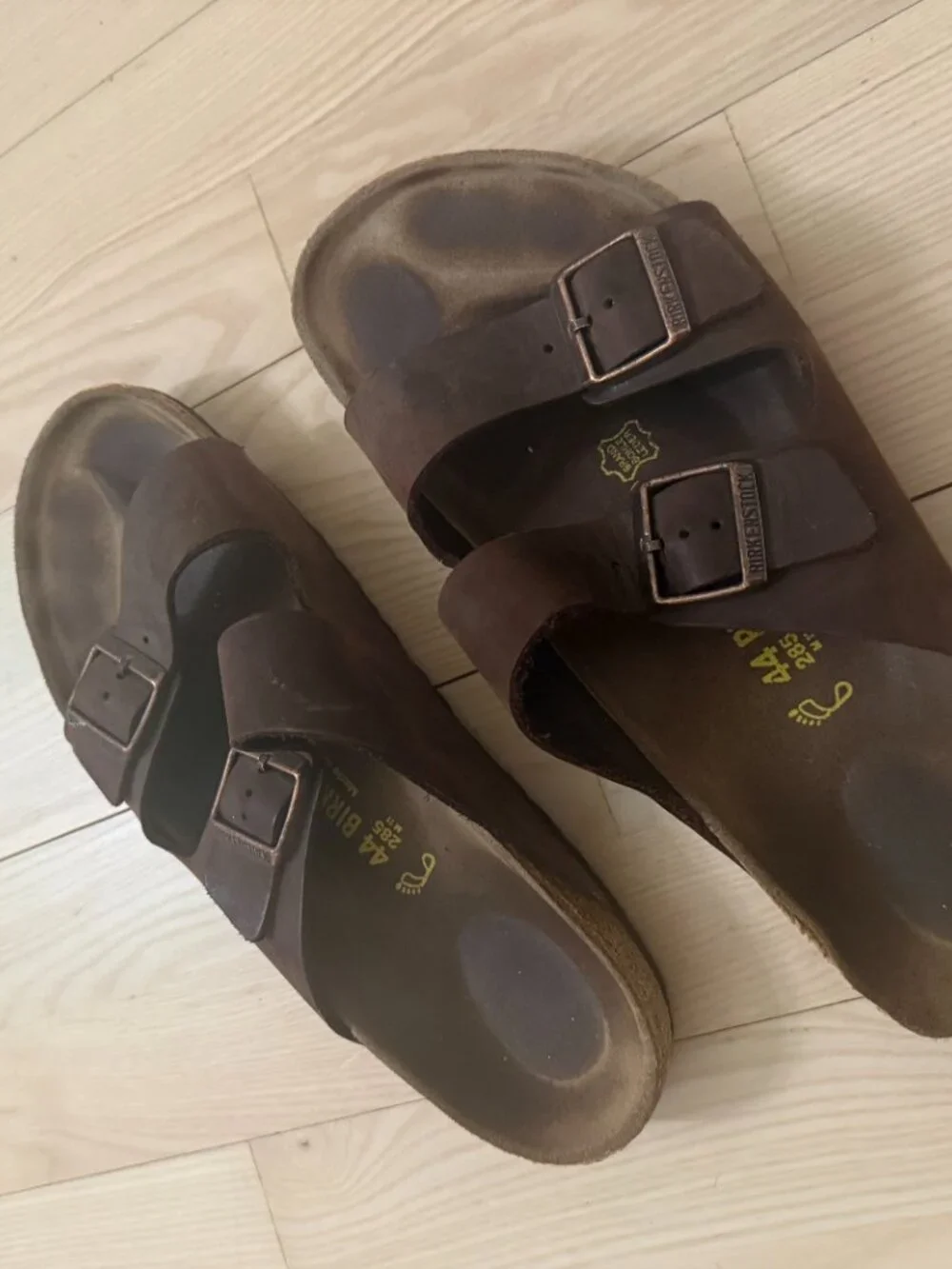 Birkenstocks Arizona Brown Leather Size 44 (11-11.5 mens)